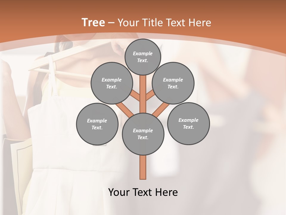 A Woman Is Looking At Her Clothes In The Mirror PowerPoint Template