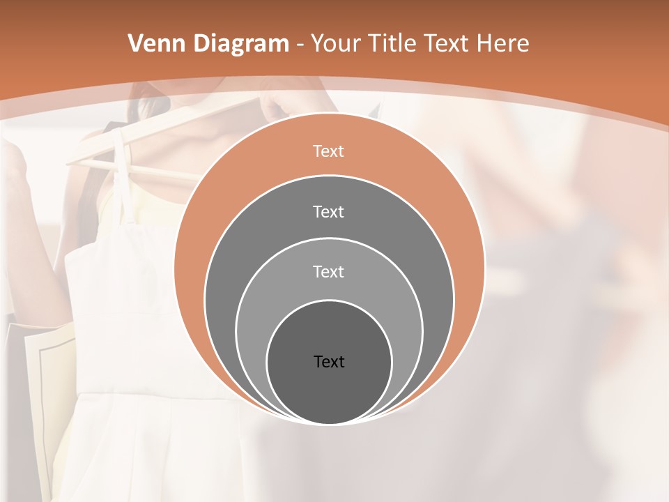 A Woman Is Looking At Her Clothes In The Mirror PowerPoint Template