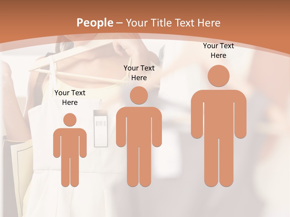 A Woman Is Looking At Her Clothes In The Mirror PowerPoint Template