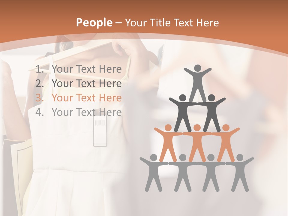 A Woman Is Looking At Her Clothes In The Mirror PowerPoint Template