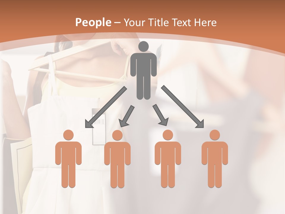 A Woman Is Looking At Her Clothes In The Mirror PowerPoint Template