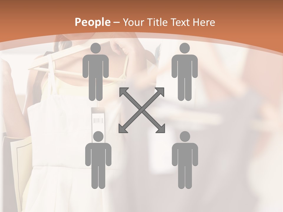 A Woman Is Looking At Her Clothes In The Mirror PowerPoint Template