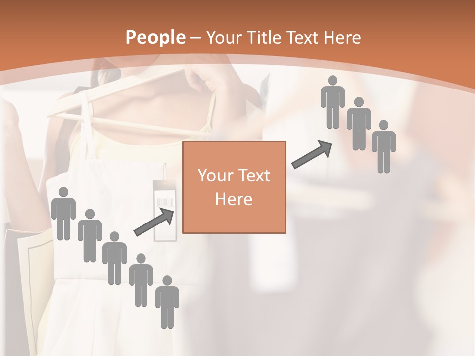 A Woman Is Looking At Her Clothes In The Mirror PowerPoint Template