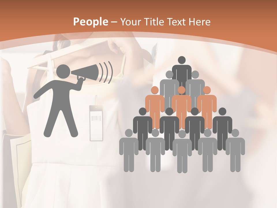 A Woman Is Looking At Her Clothes In The Mirror PowerPoint Template