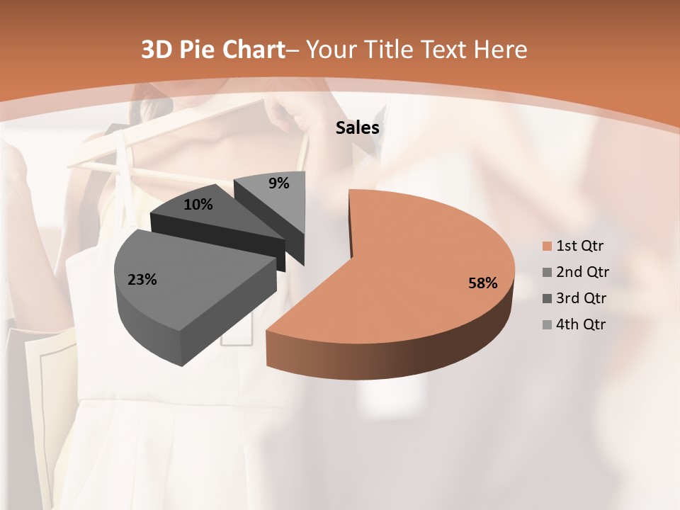 A Woman Is Looking At Her Clothes In The Mirror PowerPoint Template