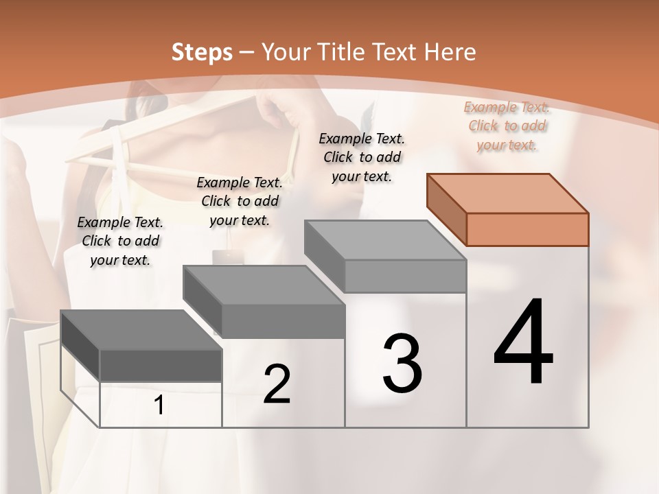 A Woman Is Looking At Her Clothes In The Mirror PowerPoint Template