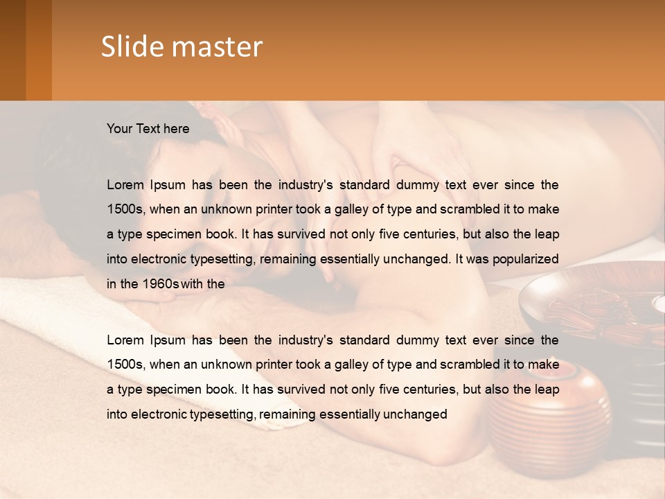 A Man Getting A Back Massage At A Spa PowerPoint Template