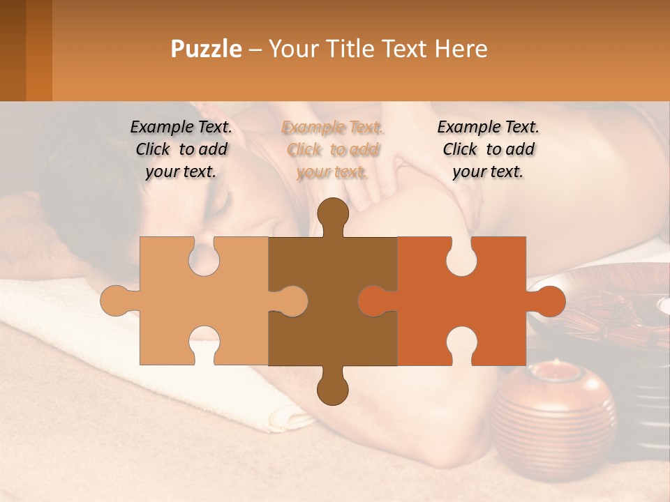 A Man Getting A Back Massage At A Spa PowerPoint Template