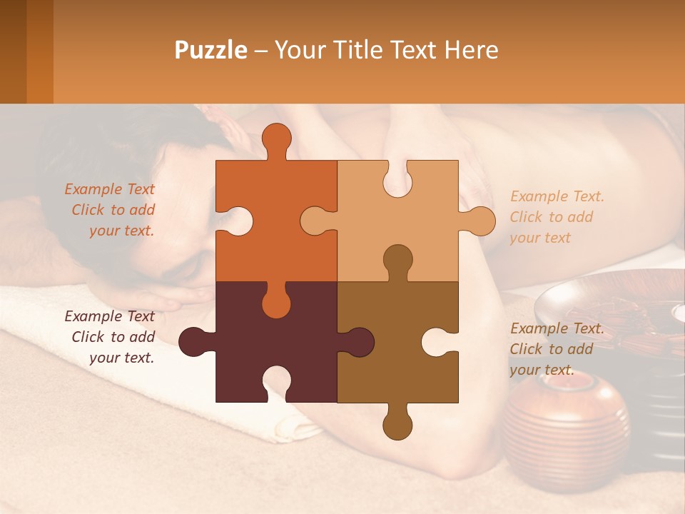 A Man Getting A Back Massage At A Spa PowerPoint Template