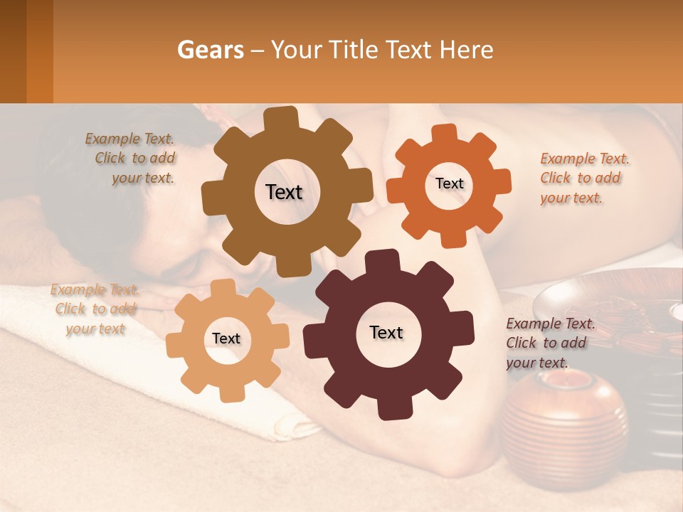 A Man Getting A Back Massage At A Spa PowerPoint Template
