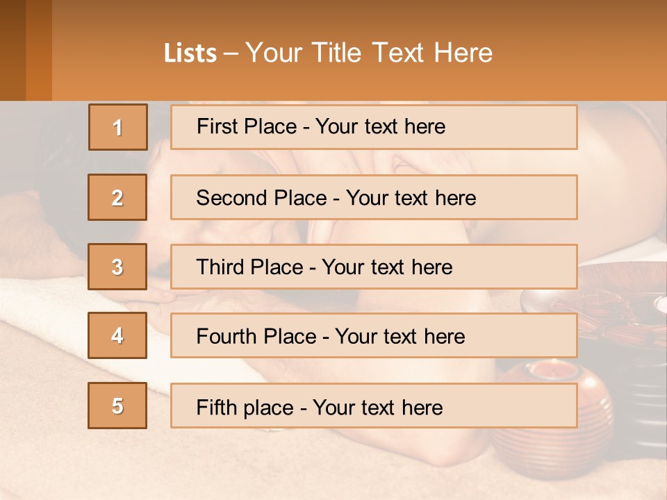 A Man Getting A Back Massage At A Spa PowerPoint Template