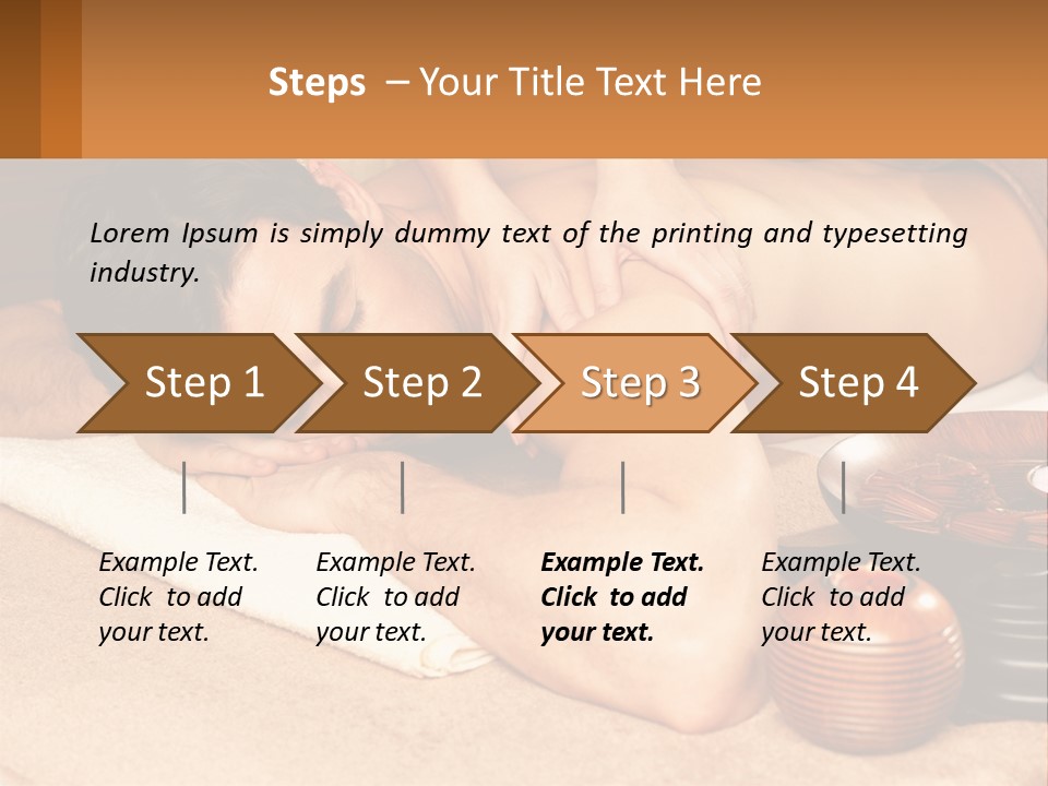 A Man Getting A Back Massage At A Spa PowerPoint Template