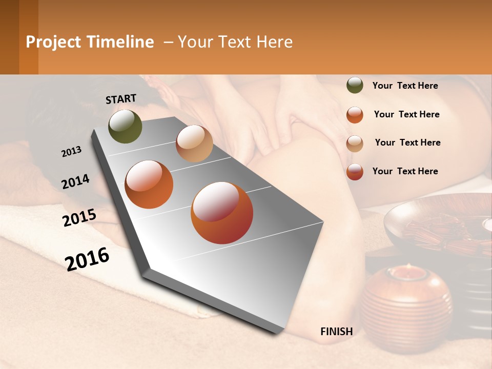 A Man Getting A Back Massage At A Spa PowerPoint Template