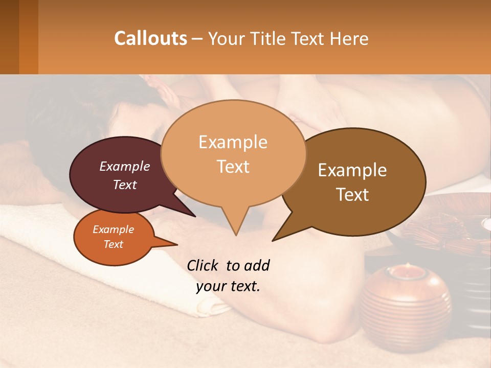 A Man Getting A Back Massage At A Spa PowerPoint Template