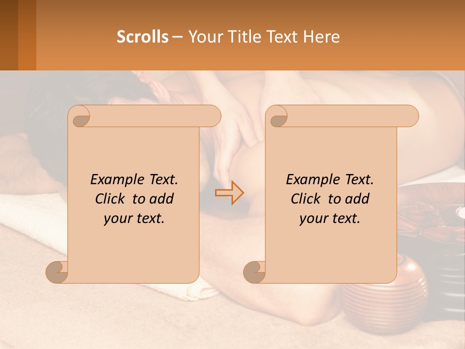 A Man Getting A Back Massage At A Spa PowerPoint Template