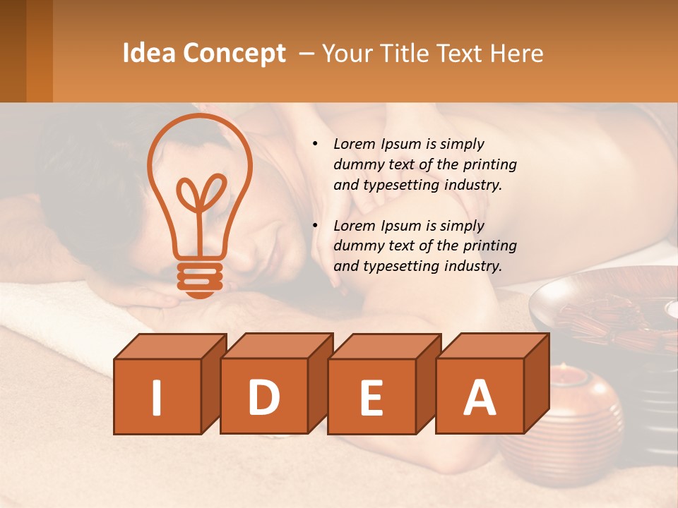 A Man Getting A Back Massage At A Spa PowerPoint Template