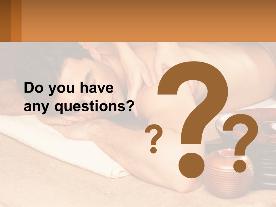 A Man Getting A Back Massage At A Spa PowerPoint Template