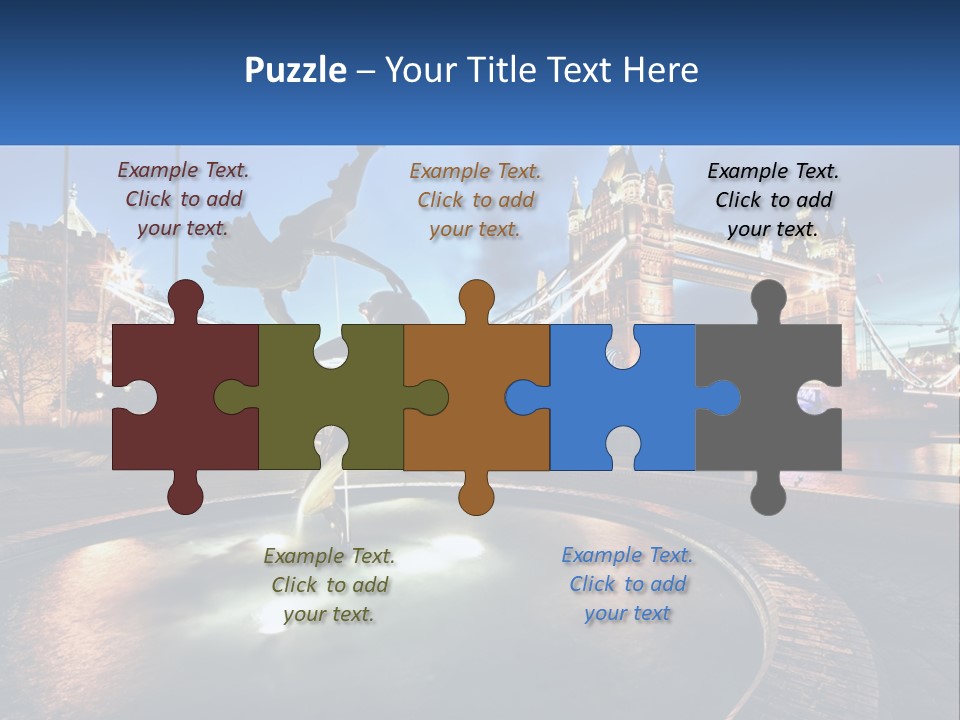 A Statue Of A Bird In Front Of A Bridge PowerPoint Template