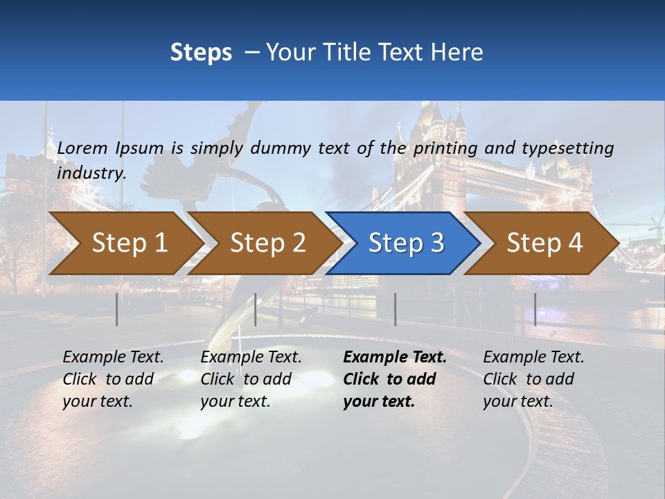 A Statue Of A Bird In Front Of A Bridge PowerPoint Template