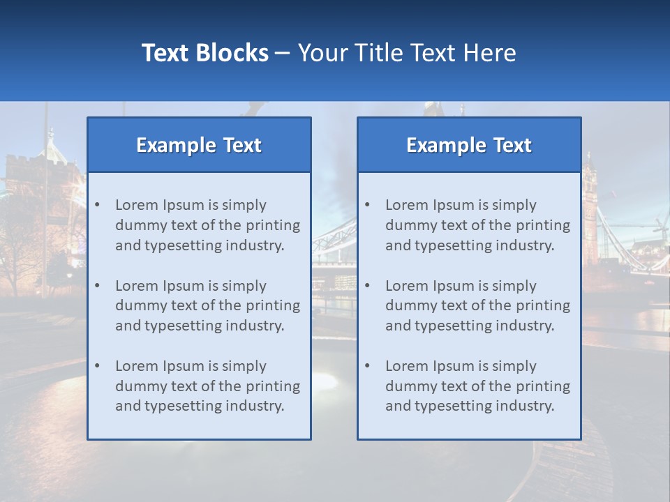 A Statue Of A Bird In Front Of A Bridge PowerPoint Template