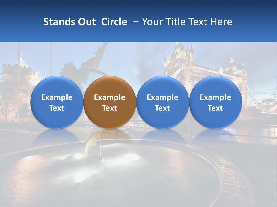 A Statue Of A Bird In Front Of A Bridge PowerPoint Template