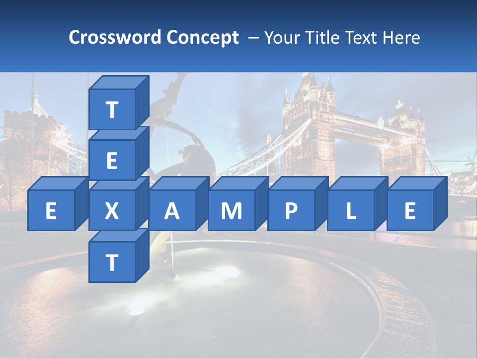 A Statue Of A Bird In Front Of A Bridge PowerPoint Template