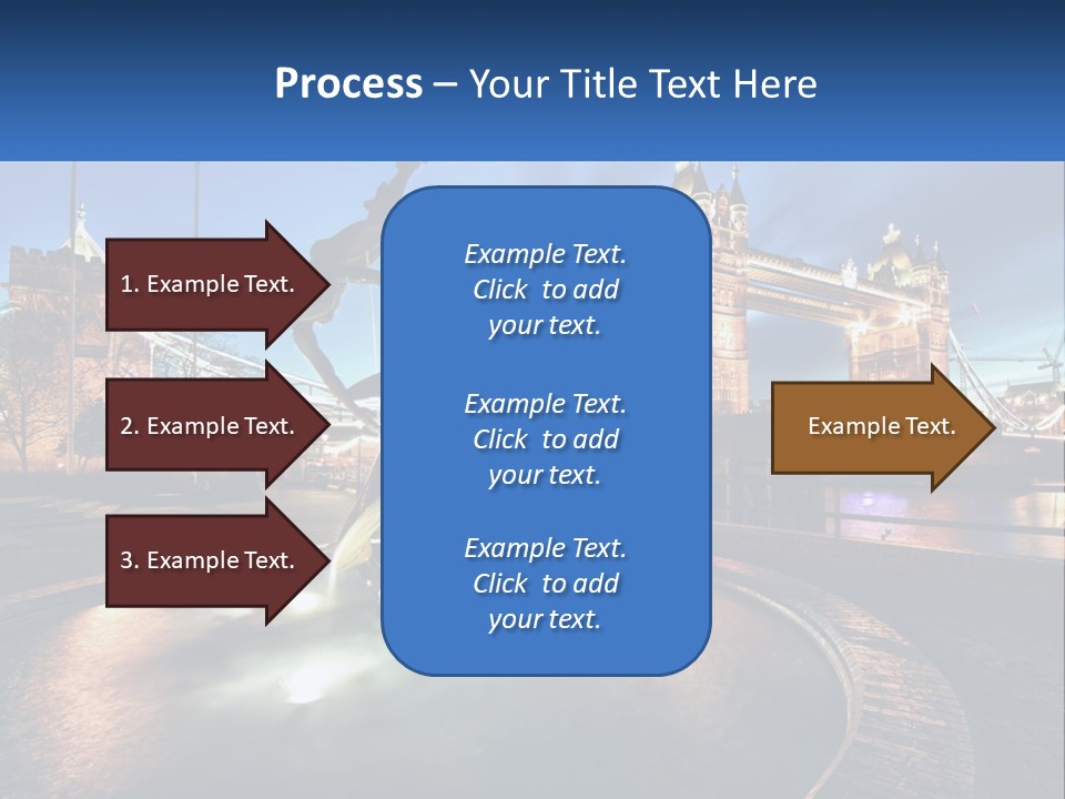 A Statue Of A Bird In Front Of A Bridge PowerPoint Template