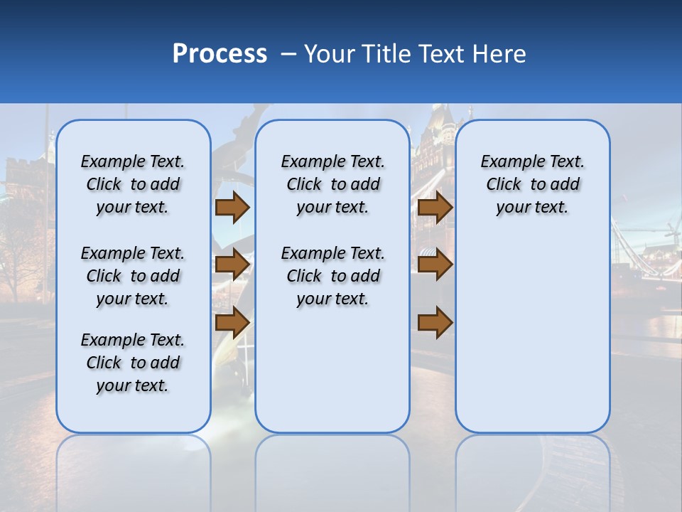 A Statue Of A Bird In Front Of A Bridge PowerPoint Template