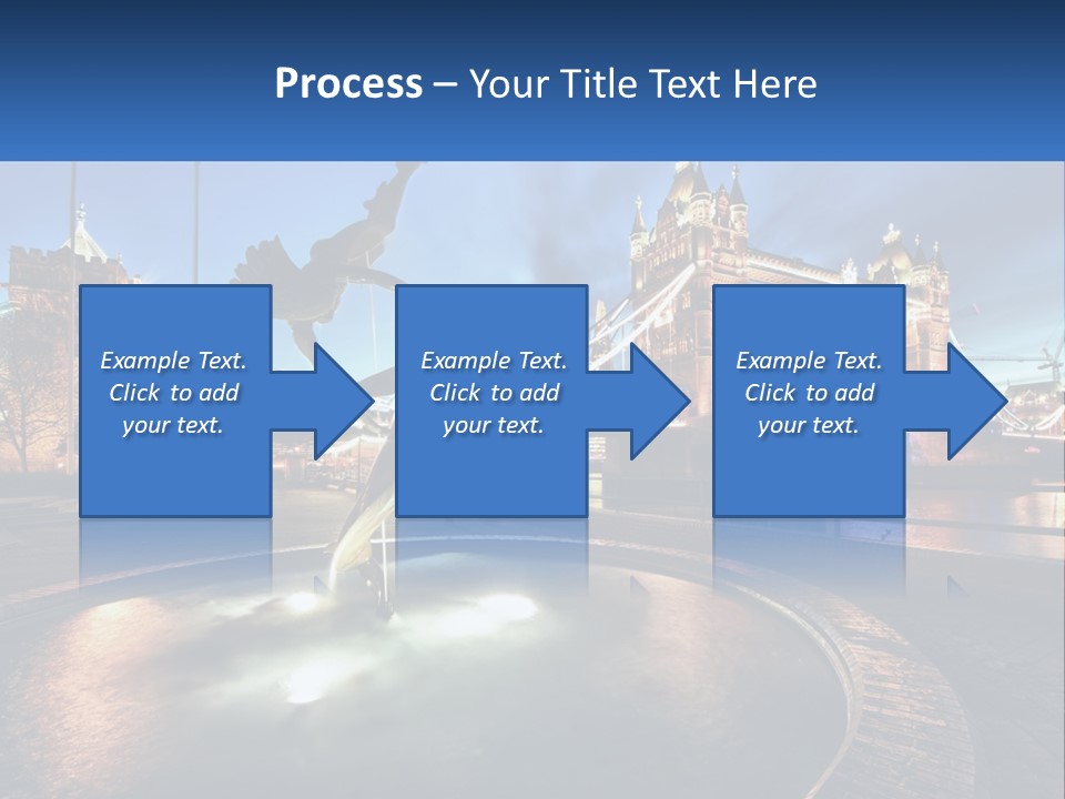 A Statue Of A Bird In Front Of A Bridge PowerPoint Template