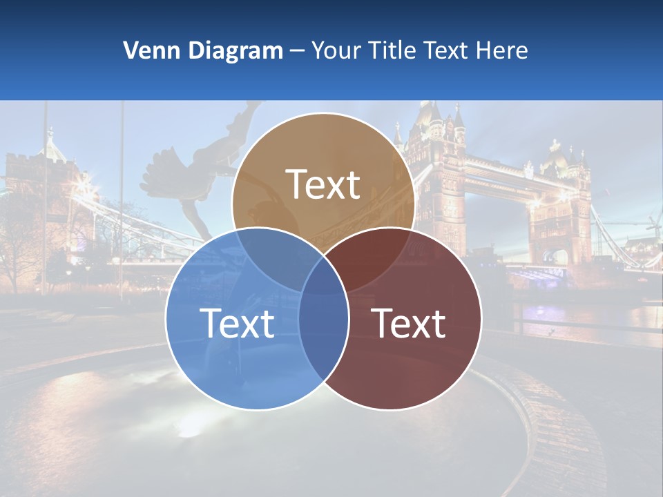 A Statue Of A Bird In Front Of A Bridge PowerPoint Template