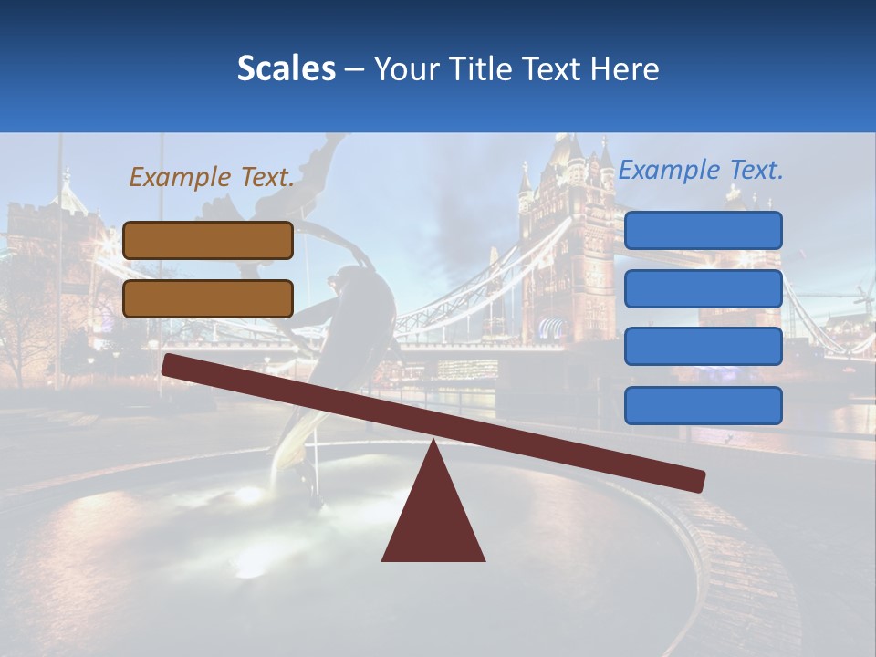 A Statue Of A Bird In Front Of A Bridge PowerPoint Template