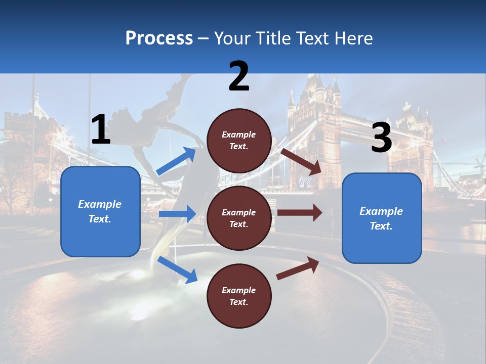 A Statue Of A Bird In Front Of A Bridge PowerPoint Template