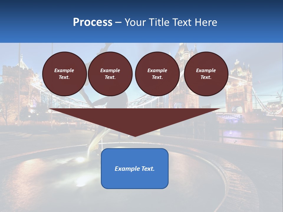 A Statue Of A Bird In Front Of A Bridge PowerPoint Template