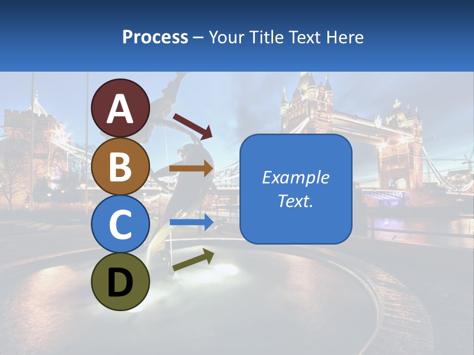 A Statue Of A Bird In Front Of A Bridge PowerPoint Template