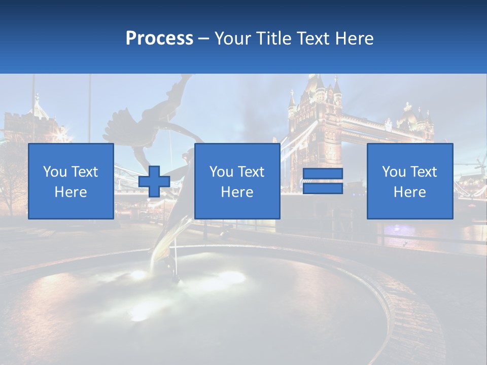 A Statue Of A Bird In Front Of A Bridge PowerPoint Template