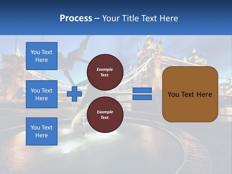 A Statue Of A Bird In Front Of A Bridge PowerPoint Template
