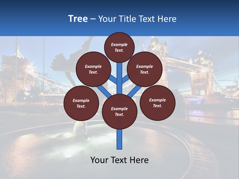 A Statue Of A Bird In Front Of A Bridge PowerPoint Template