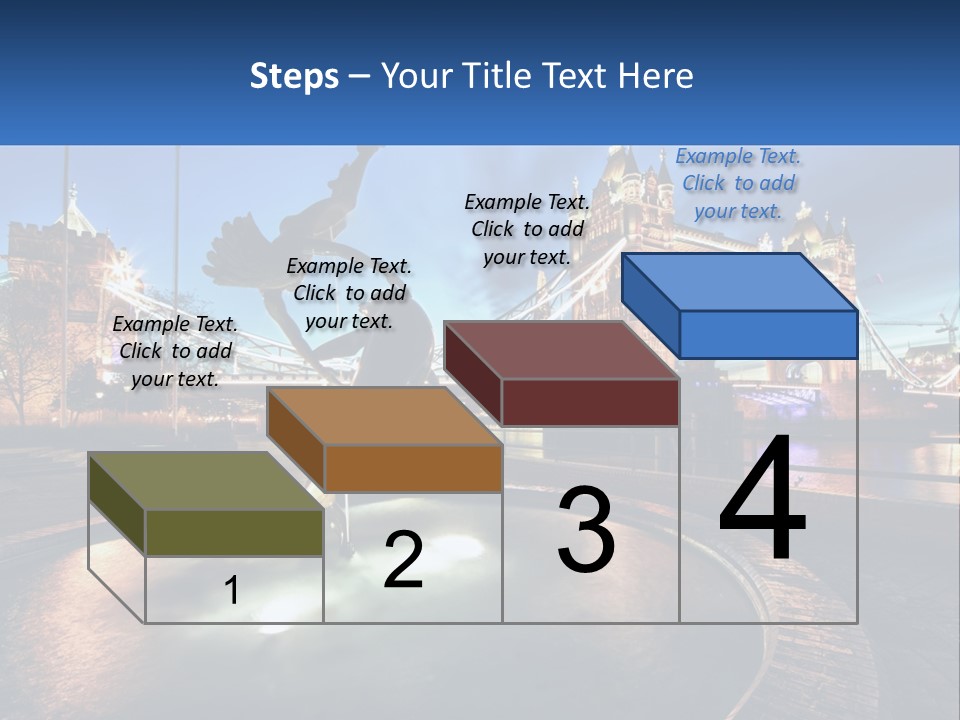 A Statue Of A Bird In Front Of A Bridge PowerPoint Template