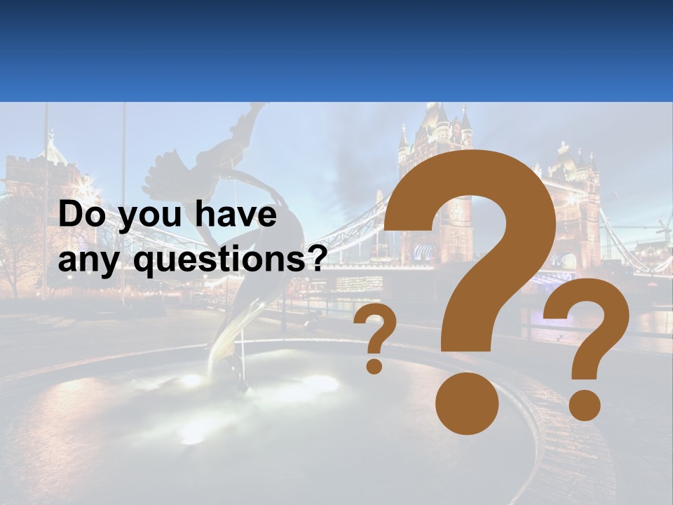 A Statue Of A Bird In Front Of A Bridge PowerPoint Template