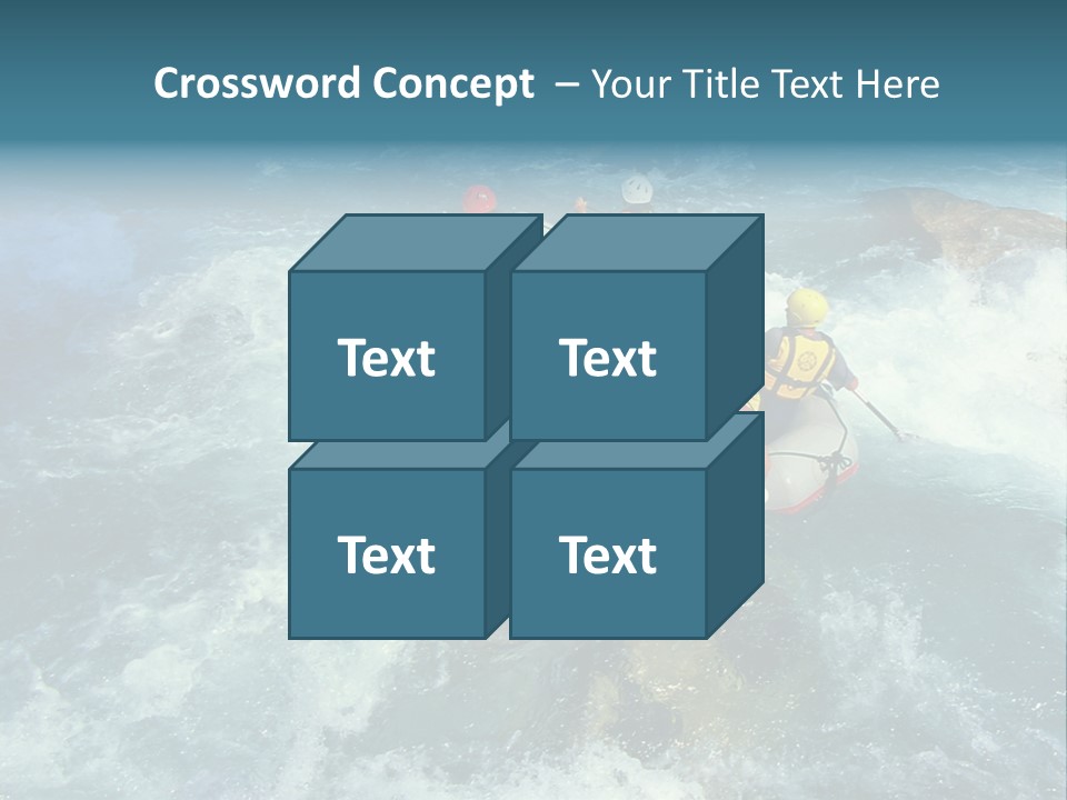 A Group Of People Riding On Top Of A Raft In A River PowerPoint Template