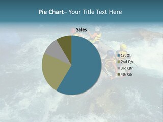 A Group Of People Riding On Top Of A Raft In A River PowerPoint Template