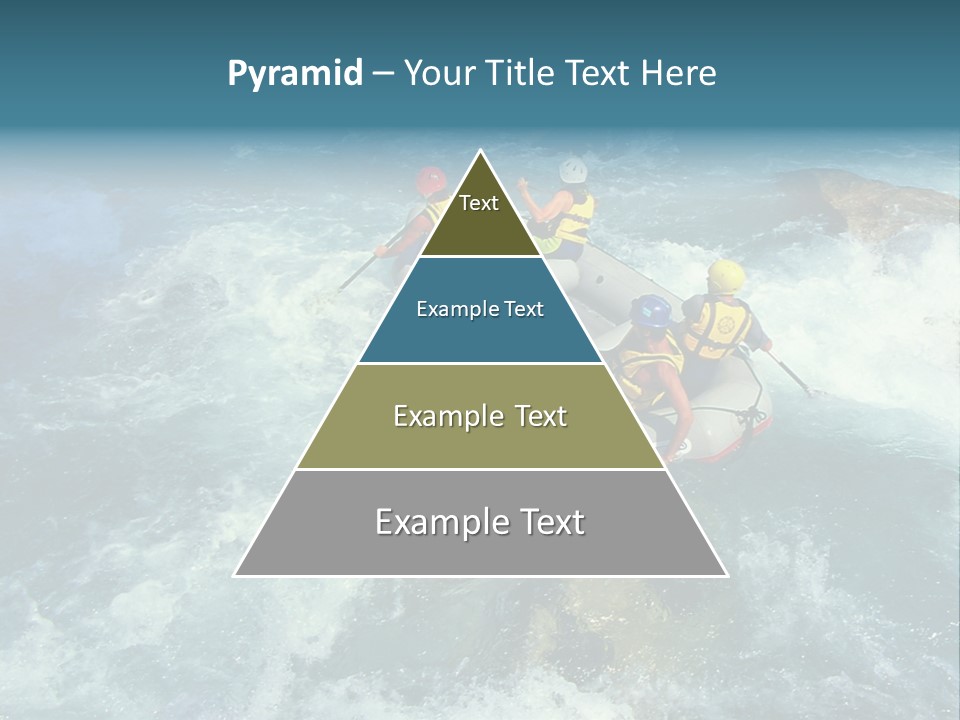 A Group Of People Riding On Top Of A Raft In A River PowerPoint Template
