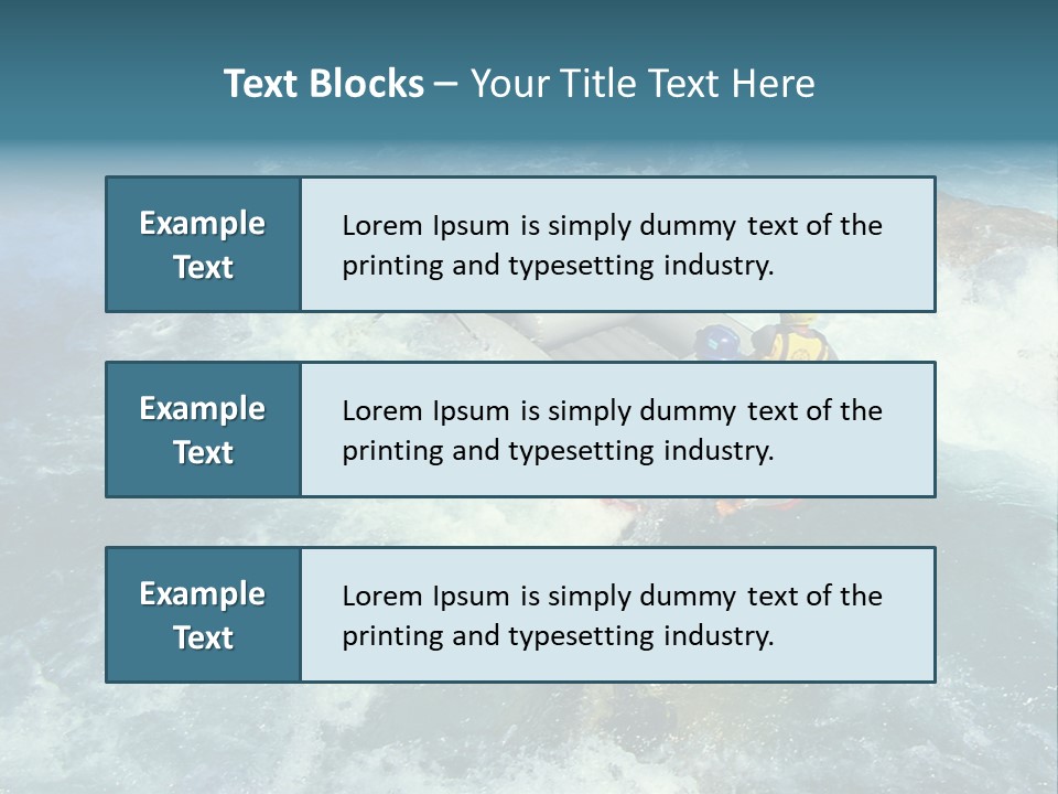 A Group Of People Riding On Top Of A Raft In A River PowerPoint Template