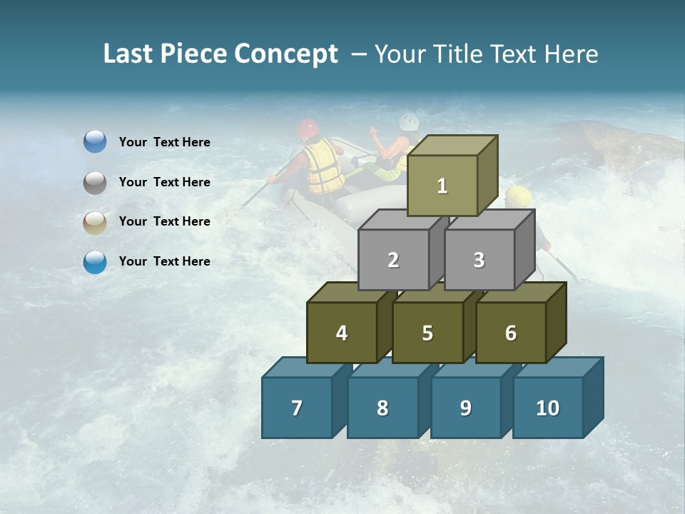 A Group Of People Riding On Top Of A Raft In A River PowerPoint Template