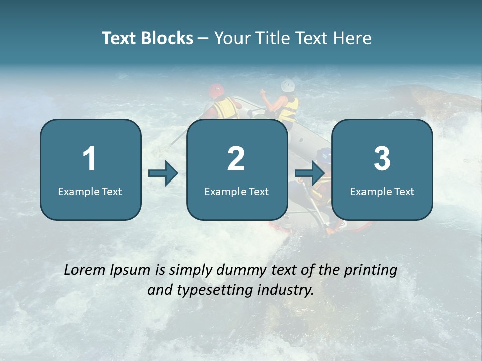 A Group Of People Riding On Top Of A Raft In A River PowerPoint Template