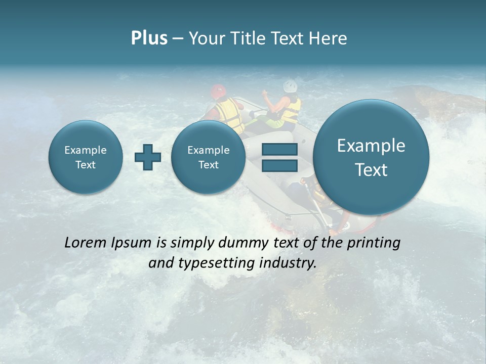 A Group Of People Riding On Top Of A Raft In A River PowerPoint Template
