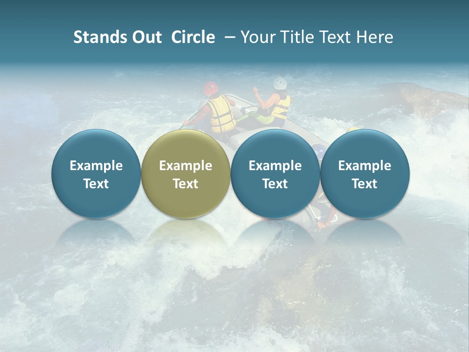 A Group Of People Riding On Top Of A Raft In A River PowerPoint Template