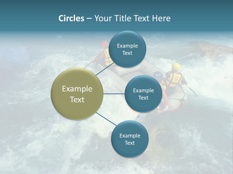 A Group Of People Riding On Top Of A Raft In A River PowerPoint Template