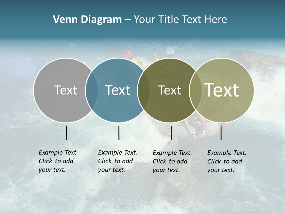 A Group Of People Riding On Top Of A Raft In A River PowerPoint Template