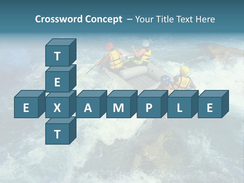 A Group Of People Riding On Top Of A Raft In A River PowerPoint Template